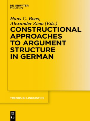 cover image of Constructional Approaches to Syntactic Structures in German